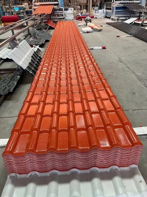 1040mm van de het Daktegel van de Breedte de Synthetische Hars Stijl van Asa Coated Pvc Material Spanish
